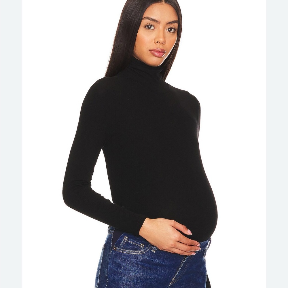 Hatch Jersey Black Turtleneck Size 2